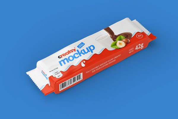 高质感小袋零食包装样机mockup3组