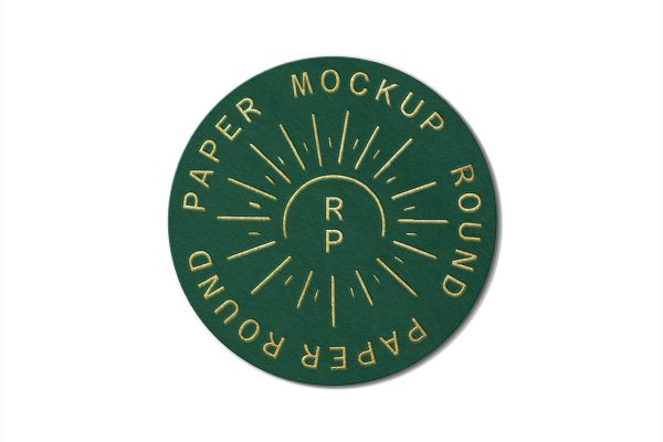 圆形可撕贴纸样机mockup