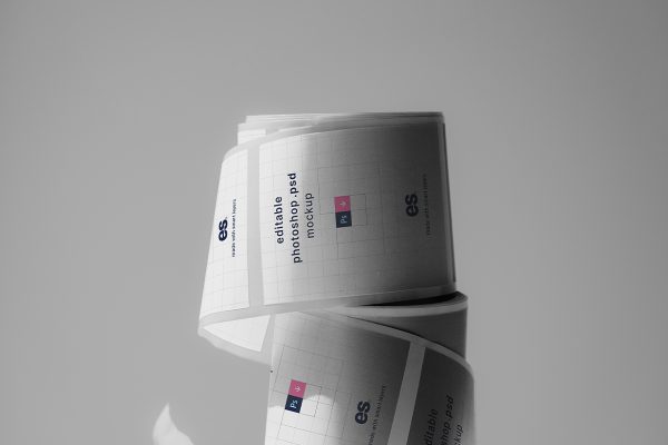 卷式贴纸样机mockup