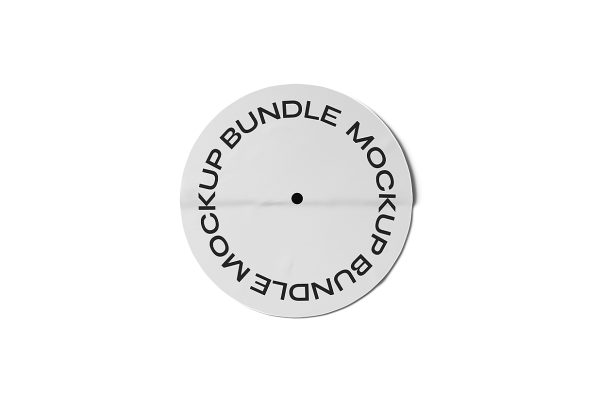 圆形可撕贴纸样机mockup