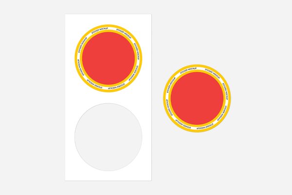 圆形可撕贴纸样机mockup