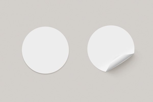 圆形可撕贴纸样机mockup