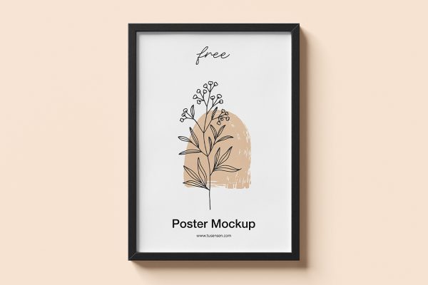 带框架的装饰画海报样机mockup5组