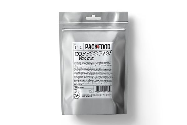 简约自立袋自封袋食品包装袋样机mockup