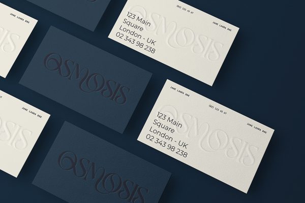 优雅的名片样机mockup