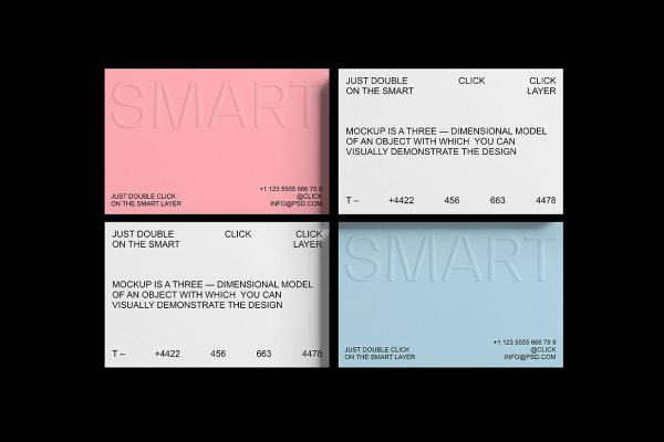 精致的名片样机mockup
