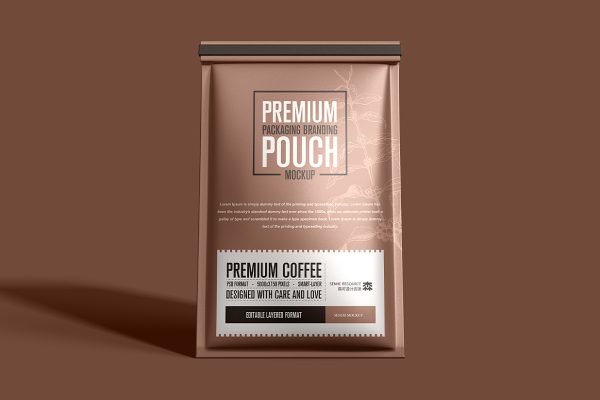 高质感自立袋自封袋咖啡袋样机mockup