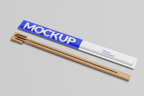 纸质包装一次性筷子样机mockup3组