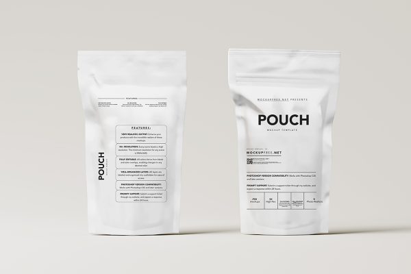 高质感自立袋自封袋食品包装袋样机mockup10组