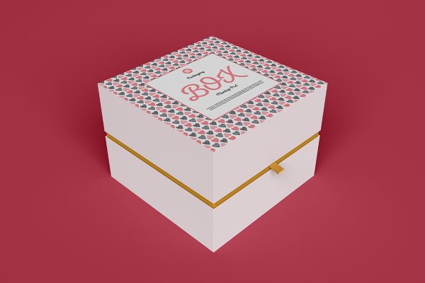 天地盖礼盒礼品盒纸盒包装盒样机mockup