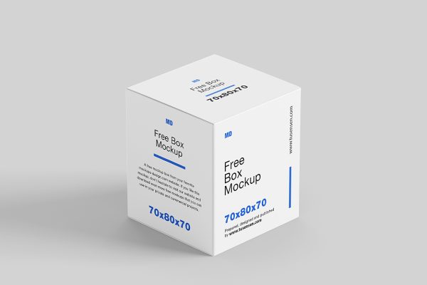 极简方形纸盒包装盒样机mockup5组