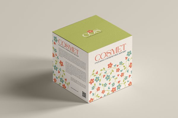 化妆品护肤品方形纸盒包装盒礼盒样机mockup