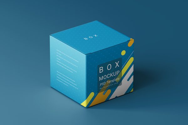 化妆品护肤品方形纸盒包装盒礼盒样机mockup2组