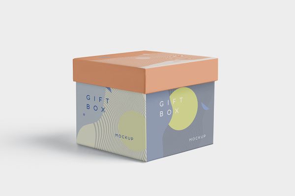 天地盖礼盒礼品盒纸盒包装盒样机mockup5组