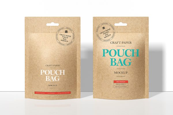 纸质自立袋自封袋食品包装袋样机mockup