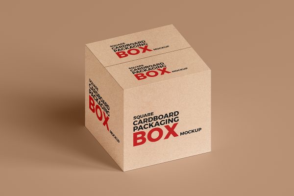 纸盒纸箱快递盒包装盒样机mockup