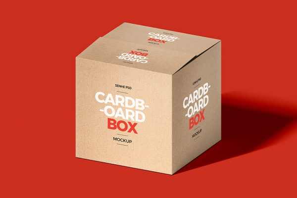 纸盒纸箱快递盒包装样机mockup