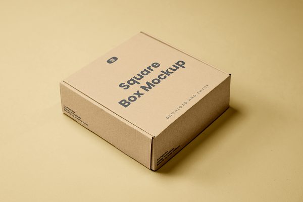 牛皮纸飞机盒纸盒快递盒包装样机mockup