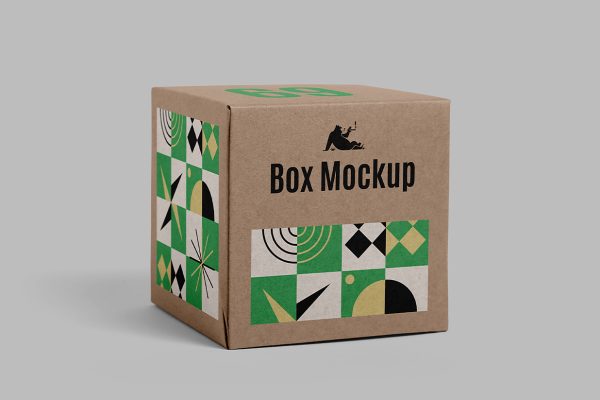 牛皮纸纸箱纸盒礼品盒包装盒样机mockup