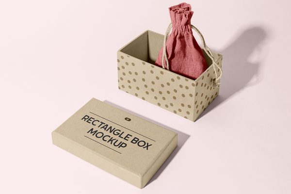 天地盖纸盒礼盒包装盒样机mockup