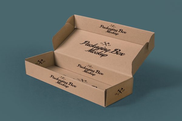 牛皮纸飞机盒纸盒包装盒样机mockup7组