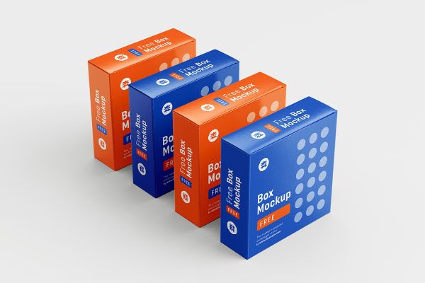 高质感纸盒包装盒样机mockup6组