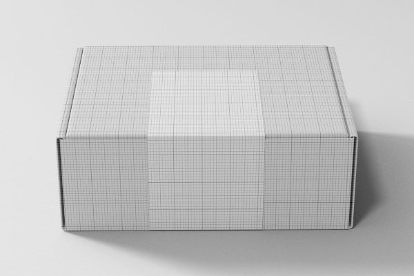 快递盒飞机盒纸盒包装盒样机mockup