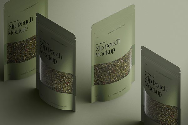 自立袋自封袋茶叶袋样机mockup