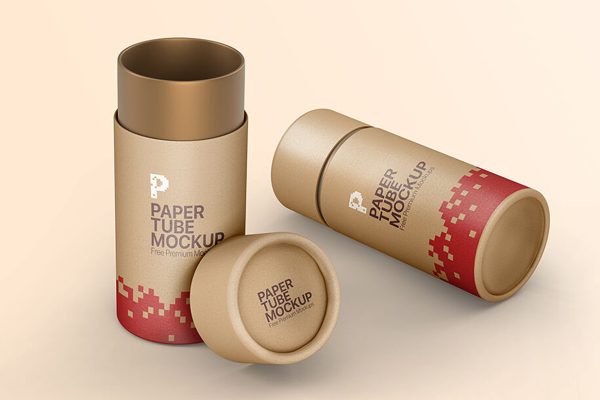 双纸筒包装样机mockup