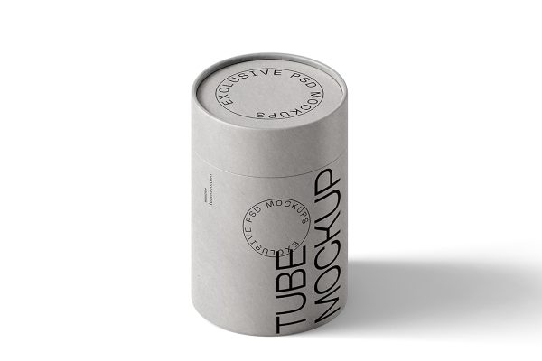 简约纸筒包装样机mockup