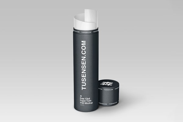 高质感长纸筒包装样机mockup3组