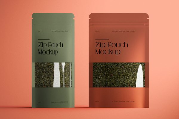 自立袋自封袋茶叶袋样机mockup