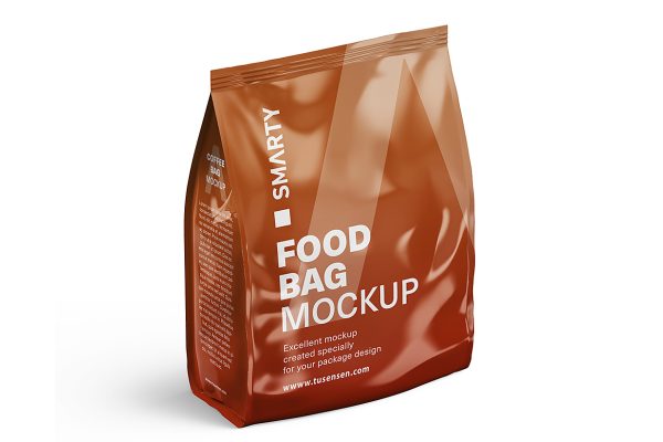 高质感自立袋自封袋咖啡袋样机mockup