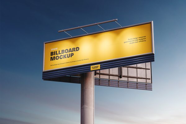 户外高炮高速公路广告牌样机mockup3组