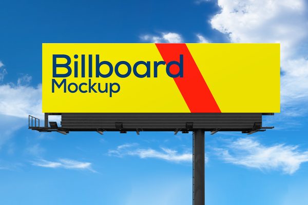 户外高炮高速公路广告牌样机mockup2组