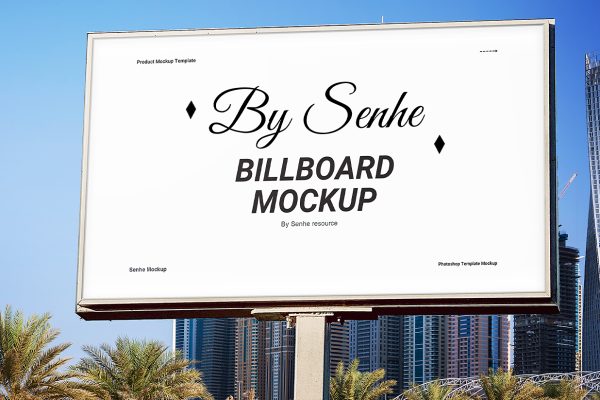 城市户外广告牌样机mockup
