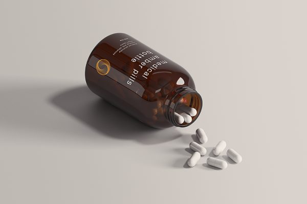 药瓶保健品瓶包装样机mockup