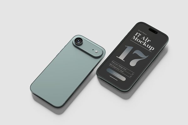 高质感iPhone 17 Air苹果手机样机mockup4组
