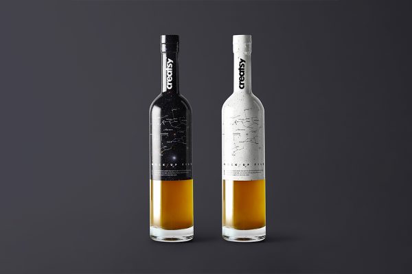 橄榄油瓶酒瓶玻璃瓶包装样机mockup2组