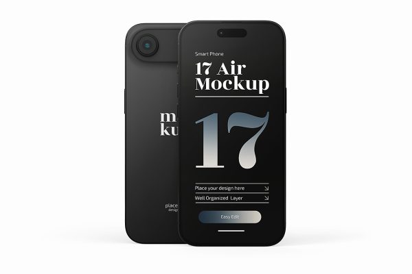 iPhone 17 Air苹果手机样机mockup4组