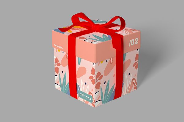 天地盖礼品盒礼物盒礼盒纸盒包装样机mockup3组