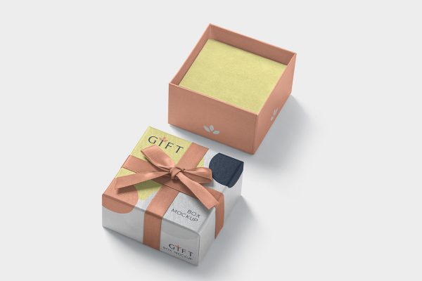 天地盖礼品盒礼物盒包装样机mockup2组