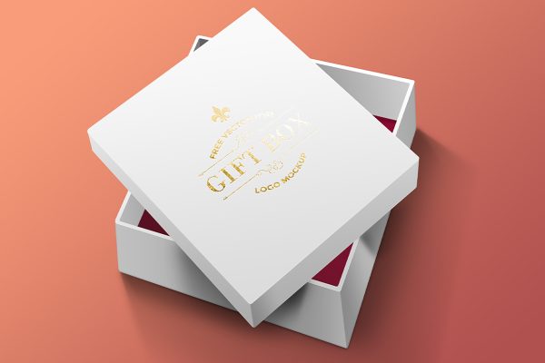 天地盖节日礼品盒礼物盒礼盒包装样机mockup