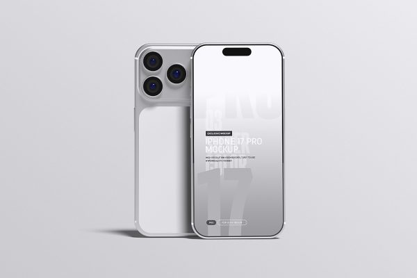 精致的iPhone 17 Pro苹果手机样机mockup4组