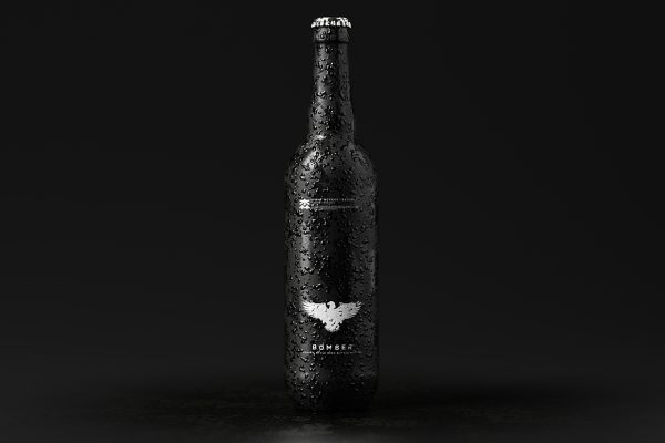 带水滴的高质感啤酒瓶包装样机mockup10组