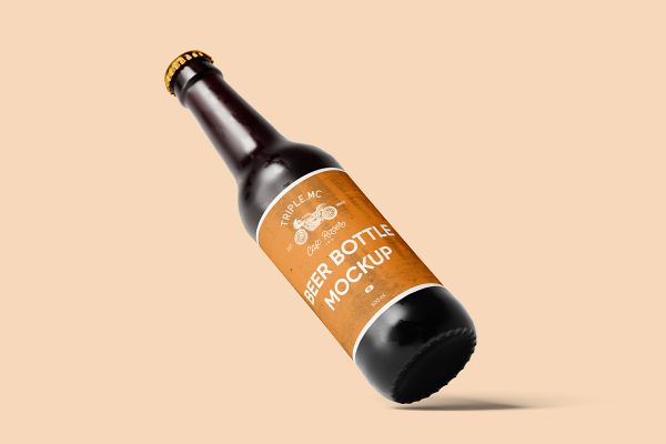 啤酒瓶包装样机mockup