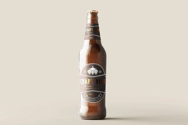 高质感啤酒瓶包装样机mockup5组