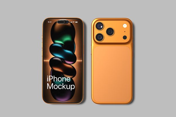 高质感iPhone 17 Pro Max苹果手机样机mockup5组
