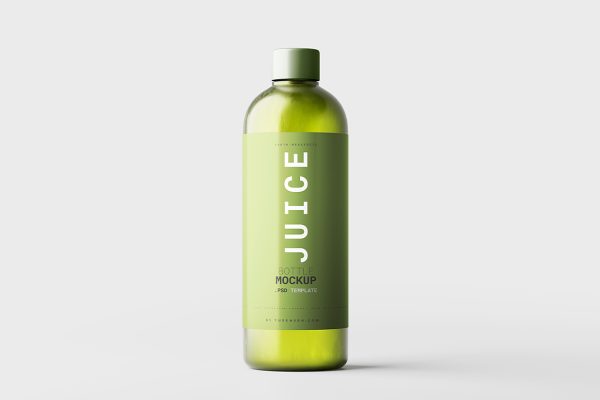 高质感果汁瓶饮料瓶玻璃瓶包装样机mockup5组