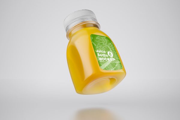 小型果汁瓶饮料瓶包装样机mockup